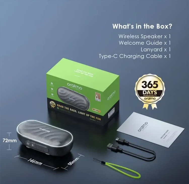 اسپیکر بلوتوثی اورایمو مدل Orimo Space Box