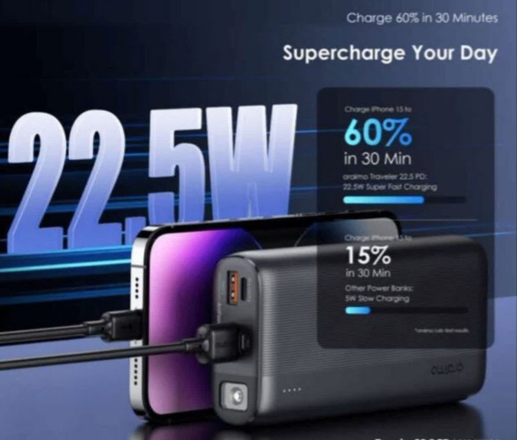 پاوربانک اورایمو مدل Orimo Traveler 22.5W PD با ظرفیت 20000 mAh
