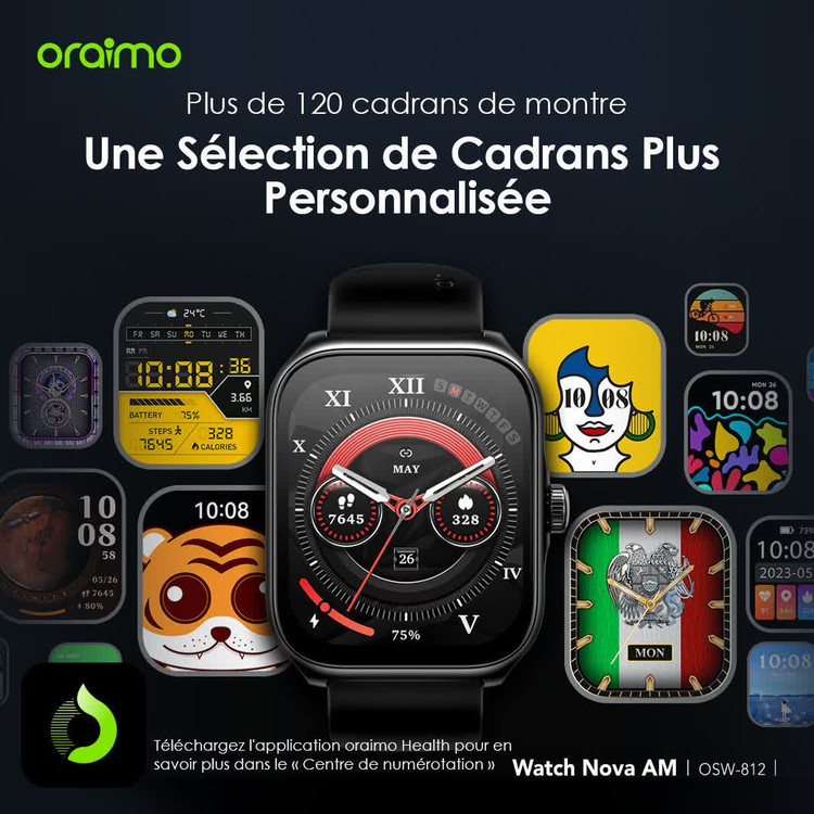 ساعت هوشمند اورایمو مدل Oraimo Watch Nova AM (OSW‑812)
