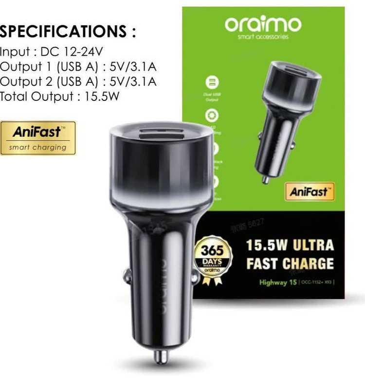 شارژر فندکی اورایمو مدل Orimo High Way 15 OCC_1152D