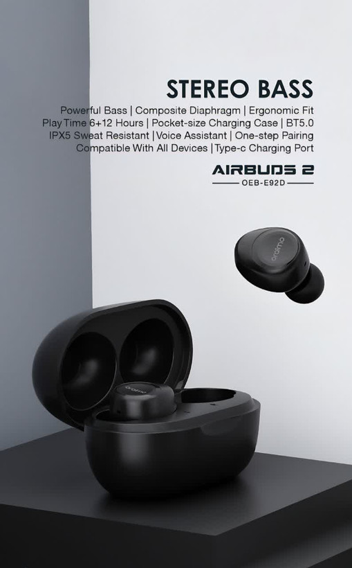 هندزفری بلوتوثی اورایمو مدل Oraimo AirBuds 2 / OEB-E92D