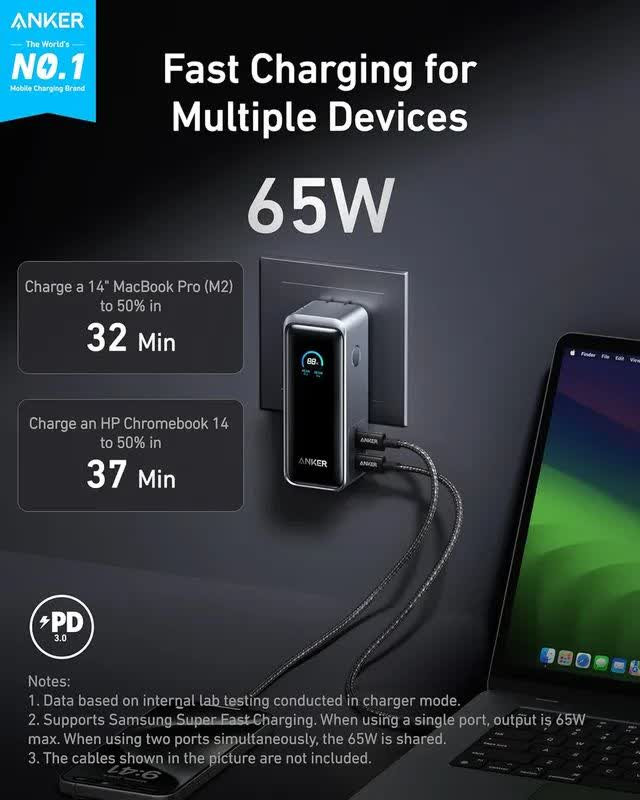 پاوربانک انکر مدل وات 130 میلی امپر Anker Prime Power Bank 12000 _ A1335_12000