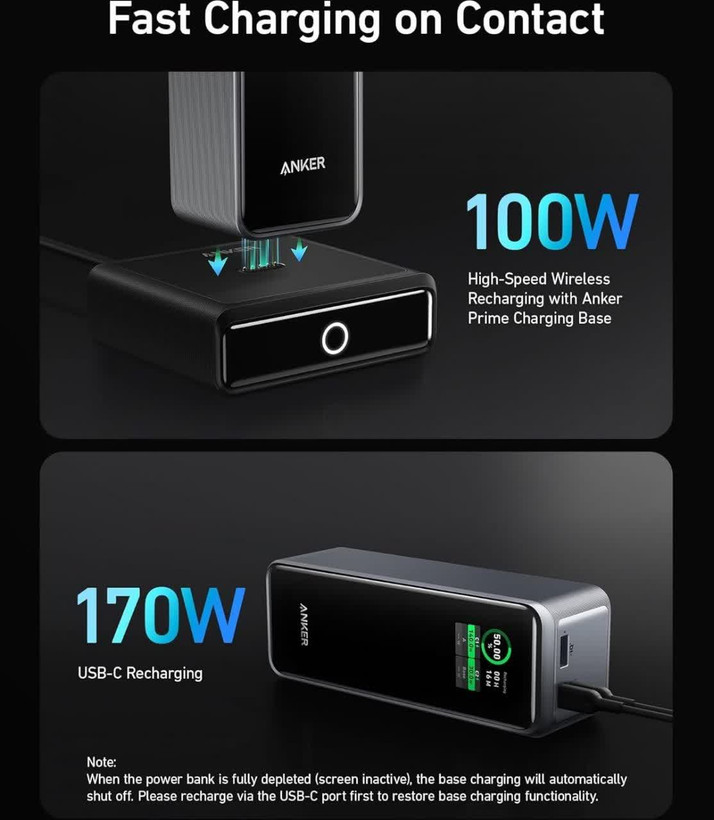 پاوربانک انکر مدل وات 130 میلی امپر Anker Prime Power Bank 12000 _ A1335_12000