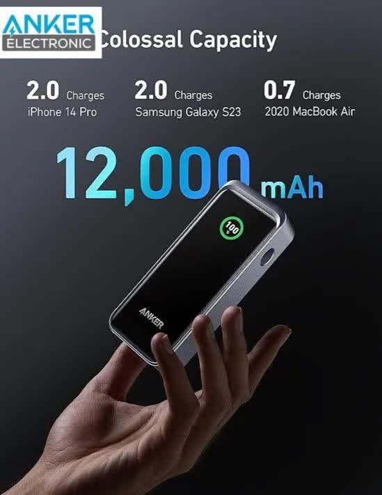 پاوربانک انکر مدل وات 130 میلی امپر Anker Prime Power Bank 12000 _ A1335_12000