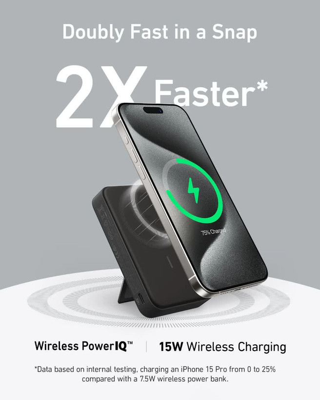 پاوربانک انکر مدل میلی امپر Anker MagGo Power Bank_A1654 _10000