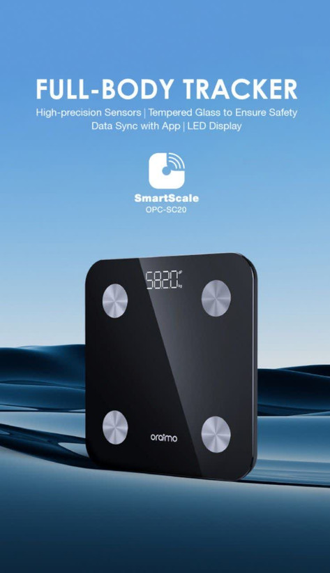 ترازو دیجیتال هوشمند اورایمو مدل Oraimo Smart Scale Full-Body Tracker OPC-SC20