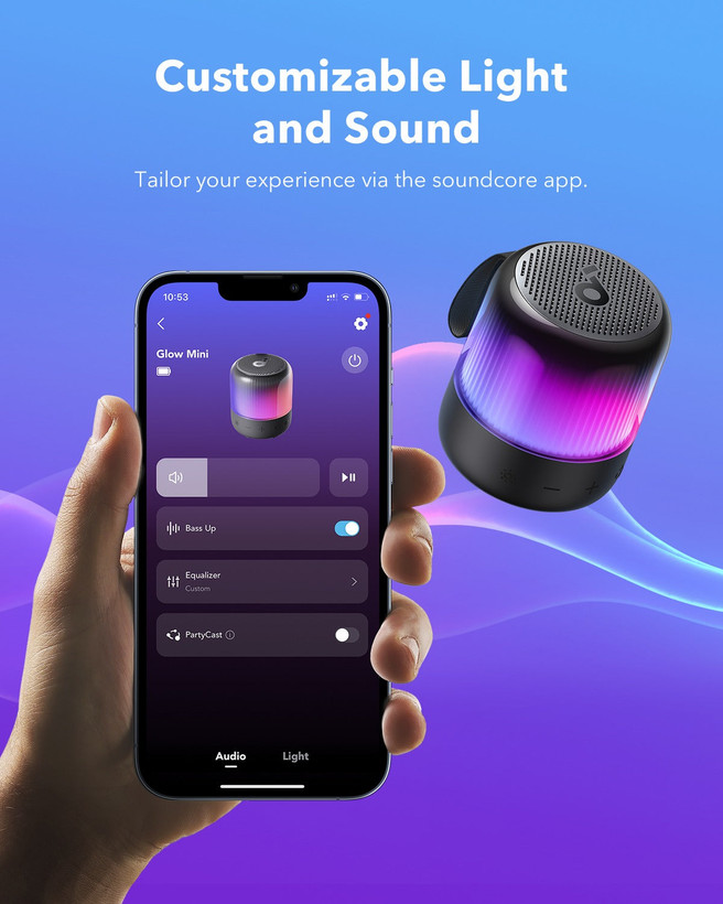 اسپیکر بلوتوثی قابل حمل انکر مدل Anker Soundcore GLOW Mini A3136