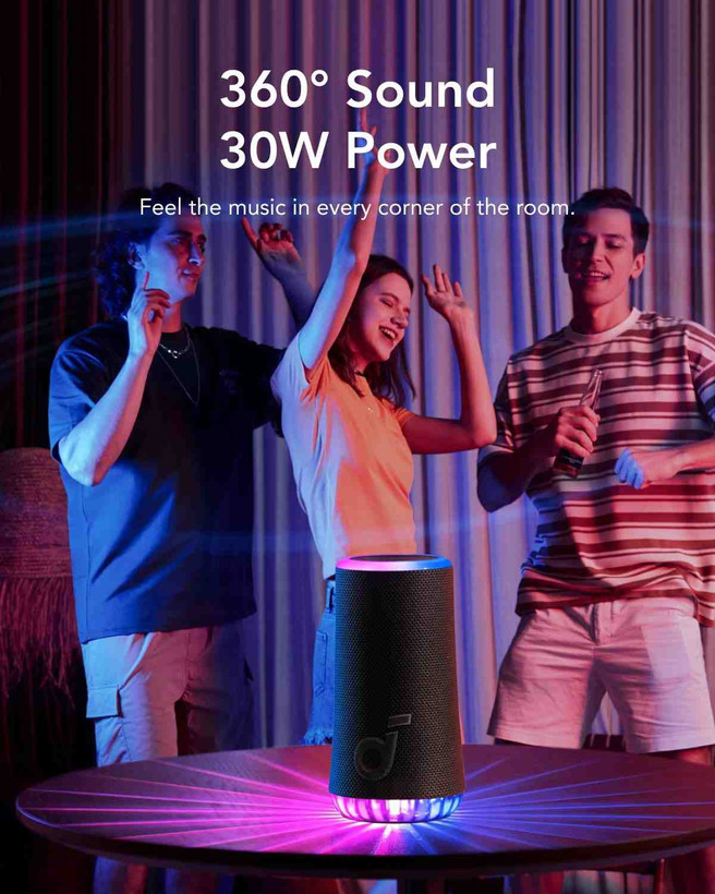 اسپیکر بلوتوثی قابل حمل انکر مدل Anker Soundcore GLOW A3166
