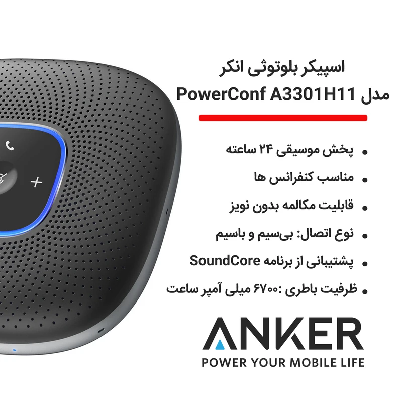 اسپیکرفون انکر Anker PowerConf Speakerphone A3301