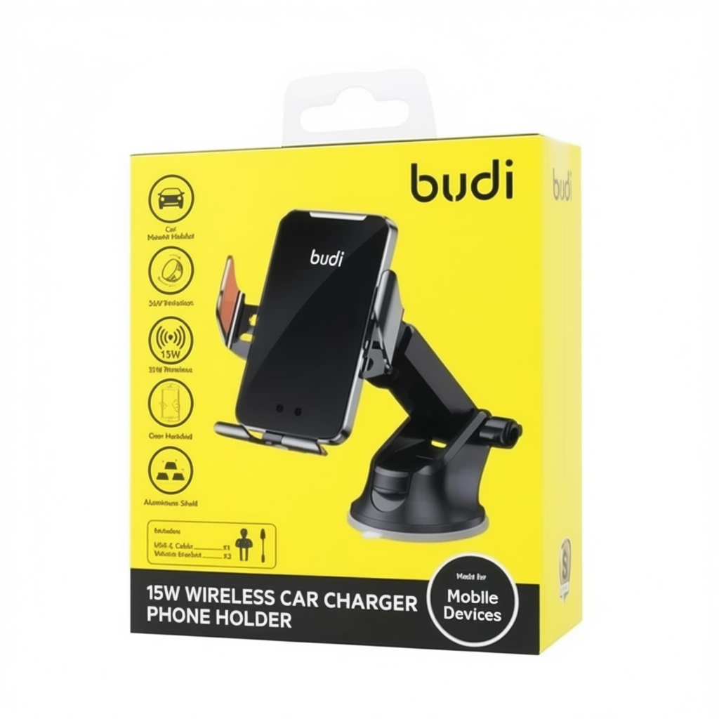 پایه نگهدارنده و شارژر بی سیم موبایل بودی مدل Budi CM550B