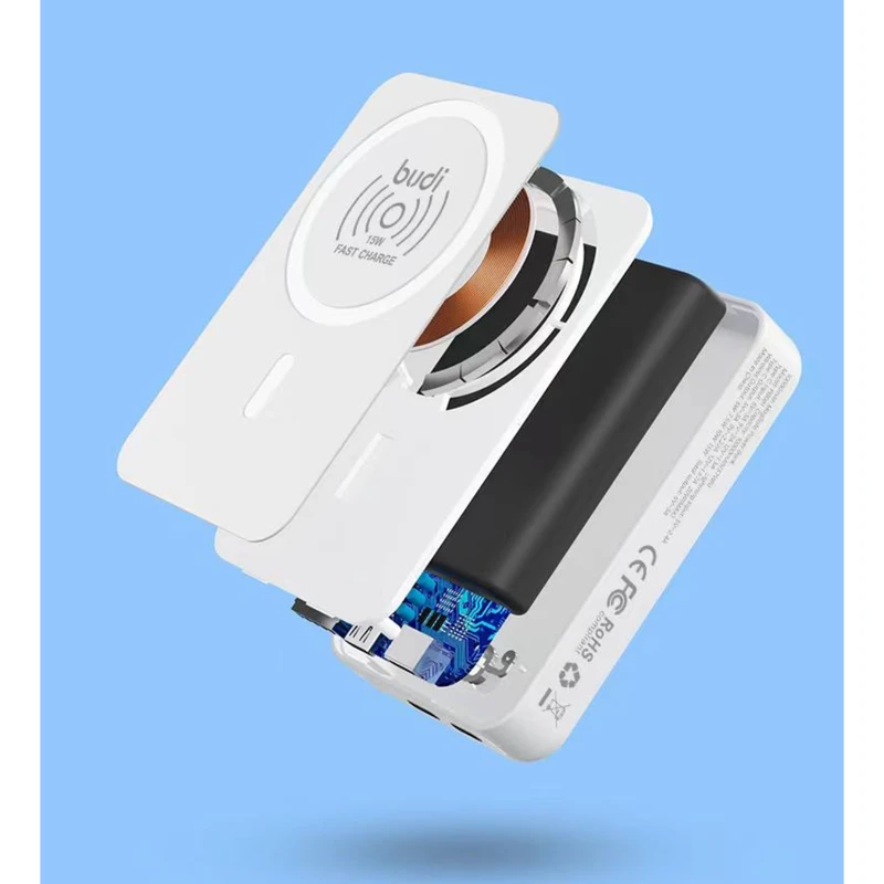 پاور بانک بودی مدل MagSafe PB081W ظرفیت 10000 میلی آمپر ساعت
