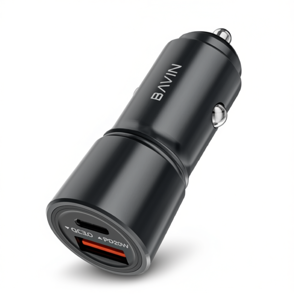 شارژر فندکی 38 وات باوین مدل  PC920 38w فست شارژ