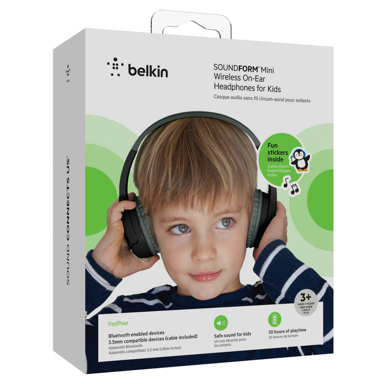 هدفون بی سیم بلوتوثی بلکین مدل AUD002btBK طراحی شده برای کودکان