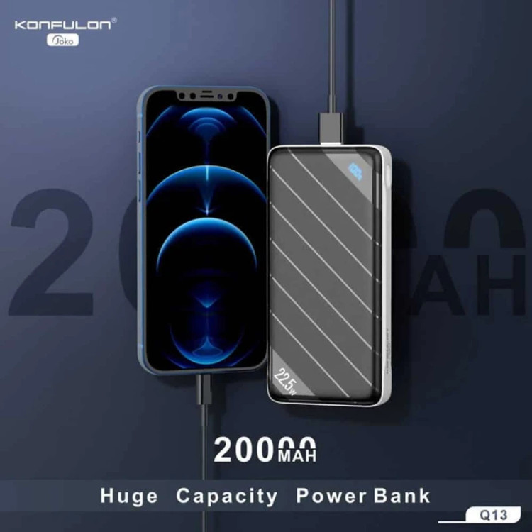 پاوربانک کانفلون مدل Q13Q،ظرفیت 20000 میلی آمپر ساعت