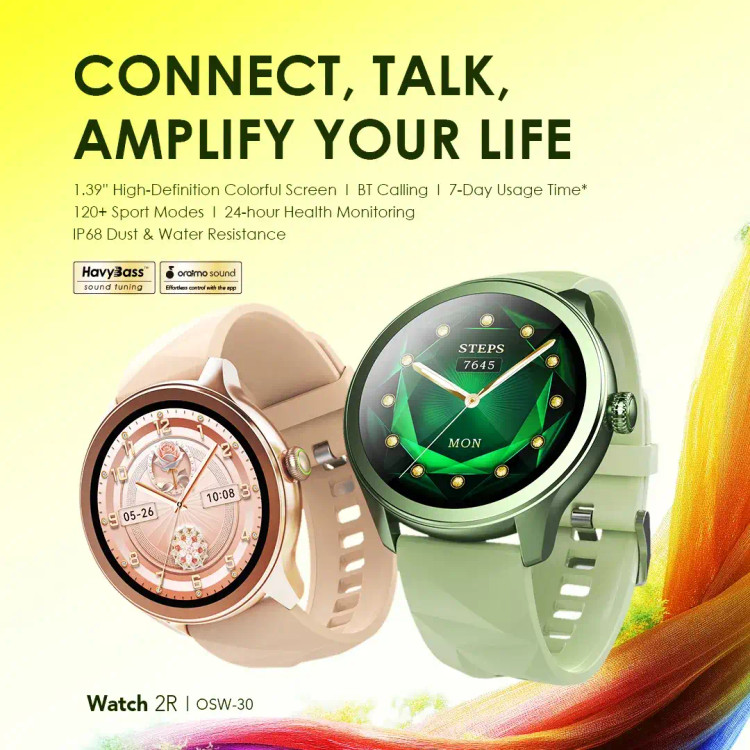 ساعت هوشمند اورایمو مدل Oraimo Watch 2R Gold Edition OSW-30 Gold