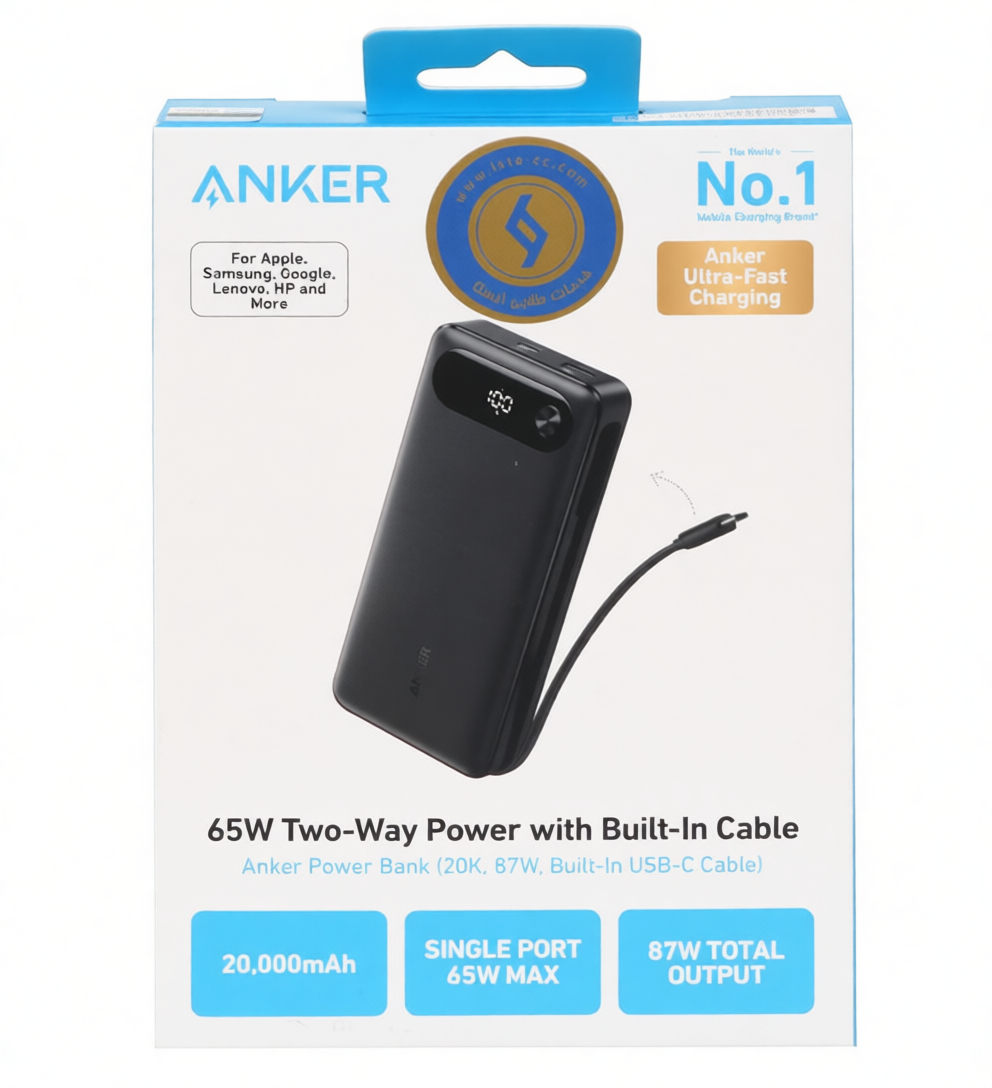 پاوربانک ۲۰۰۰۰ میلی آمپر انکر Anker Max Fast Charging 87W Power Bank مدل A1383