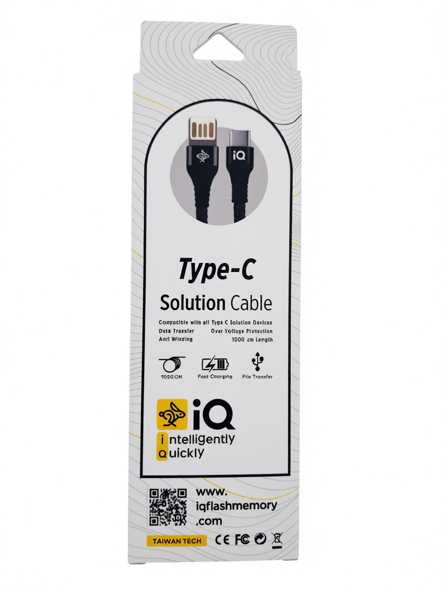 کابل شارژ آی کیو تایپ سی کد 703