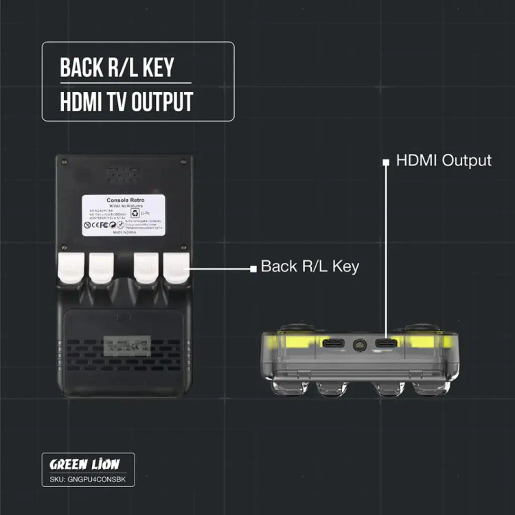 کنسول دستی گرین لاین Green Lion GP Ultra 4 Gaming Console GNGPU4CONSBK