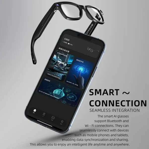 عینک هوشمند با دوربین مدل Smart Glass G300L