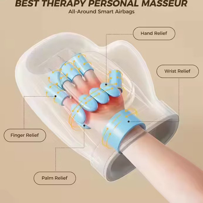 ماساژور دست هوشمند Smart Hand Massager با گرمایش و فشار هوا و تسکین درد و خستگی مچ و انگشتان