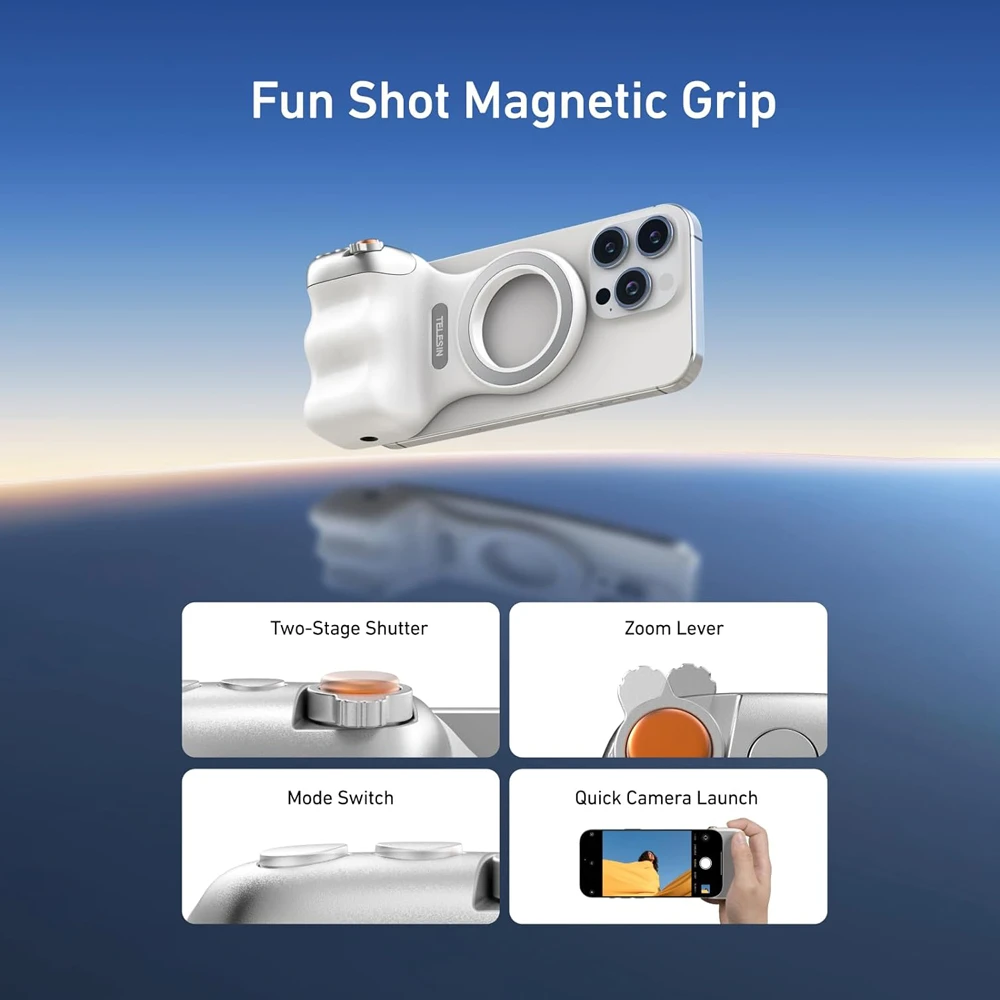 شاتر عکاسی بلوتوثی تلسین مدل Fun shot Magnetic Grip 2