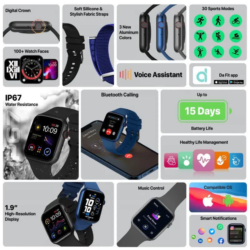 ساعت هوشمند پرومیت XWATCH B19 با قابلیتهای کامل سلامت و روزمره