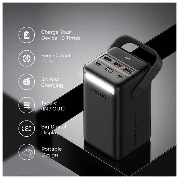 پاوربانک 22.5 وات اورایمو مدل OPB-P500QN ظرفیت 50000 میلی آمپر ساعت