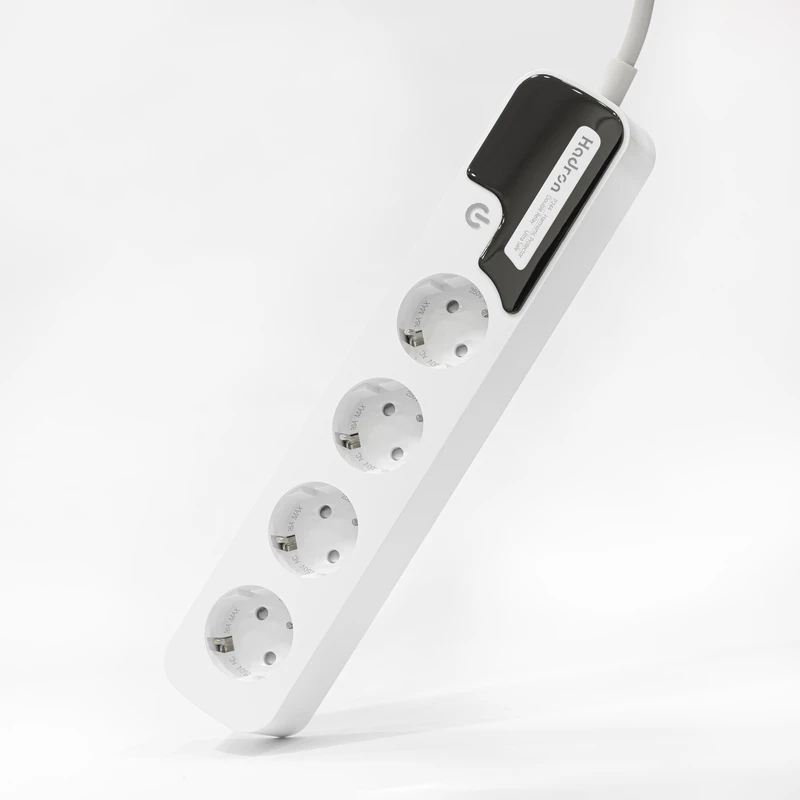 چندراهی و محافظ برق 4 خانه هادرون مدل P244 کابل 1.8 متر